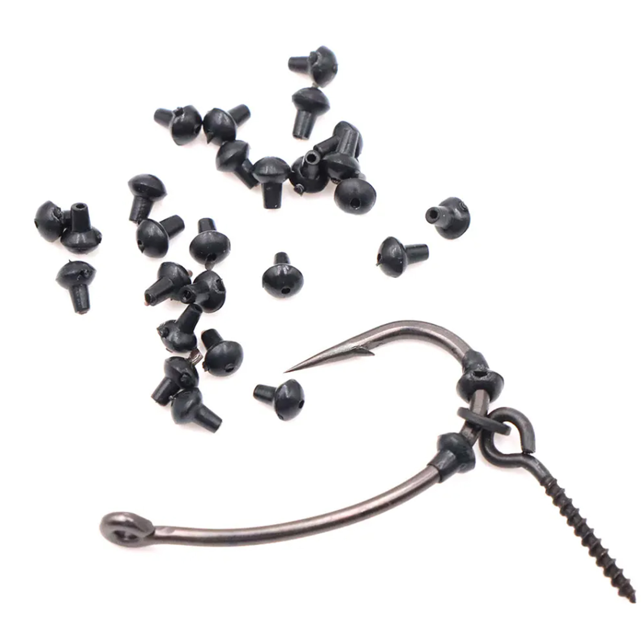 Soft Plastic Lure - 50pcs European Style Carp Fishing Hook,