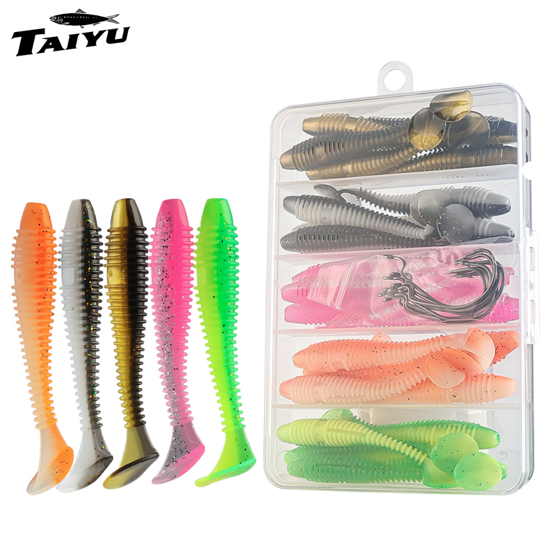 Soft Plastic Lure - TAIYU 25/35pcs/Set Soft Fishing Lure Set