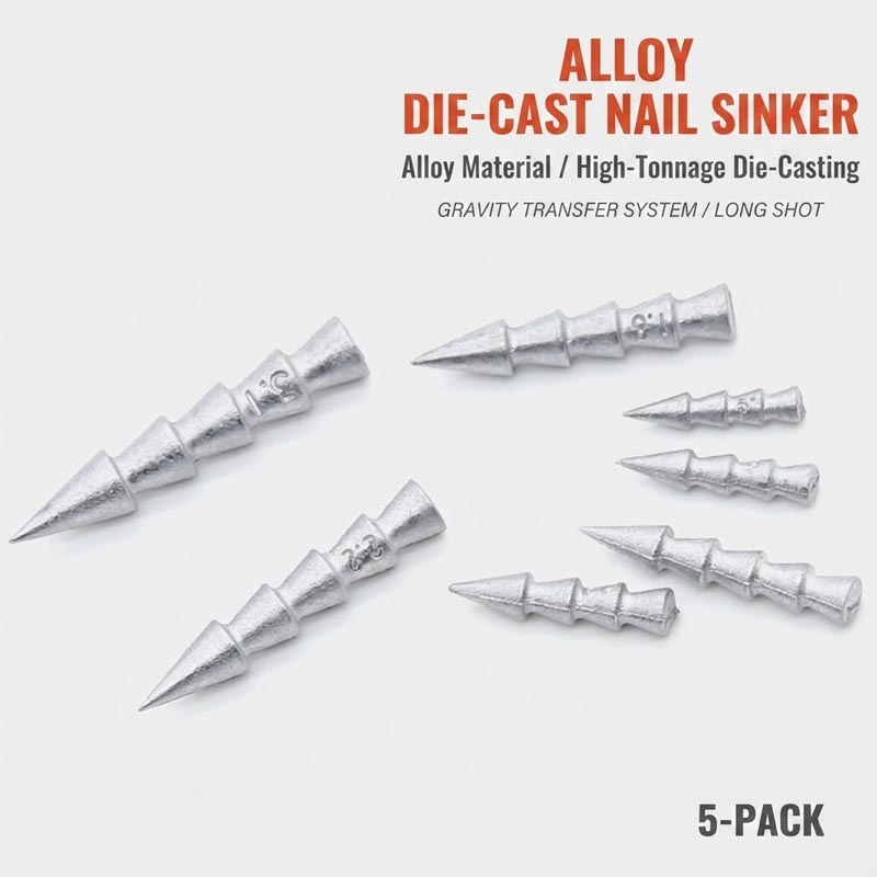 Lead-Free Alloy Nail Sinkers f - Soft Plastic Lure ulasan dan harga