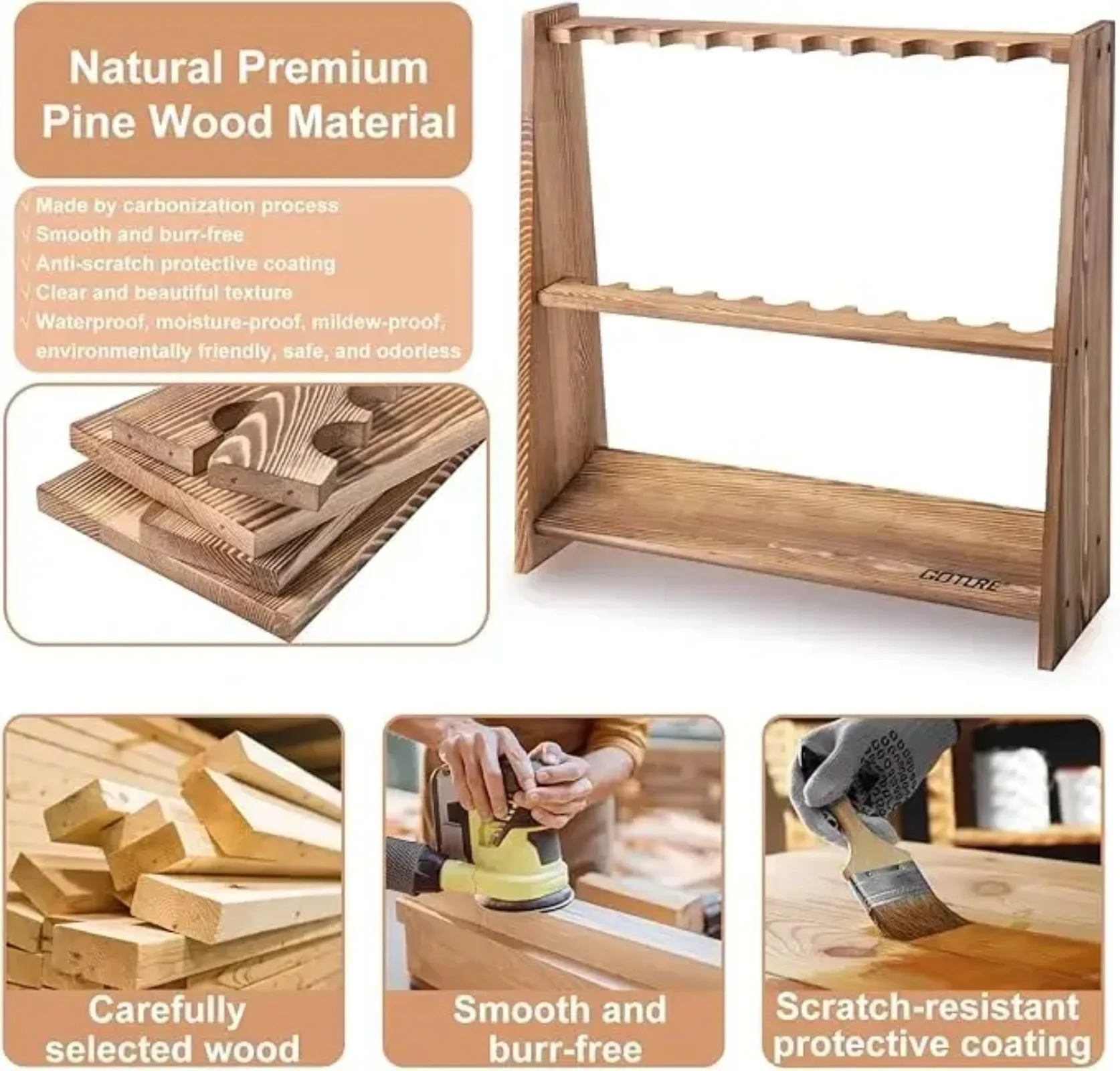 Goture 10 Slots Carbonized Pin - Fishing Equipment Organizer ulasan dan harga