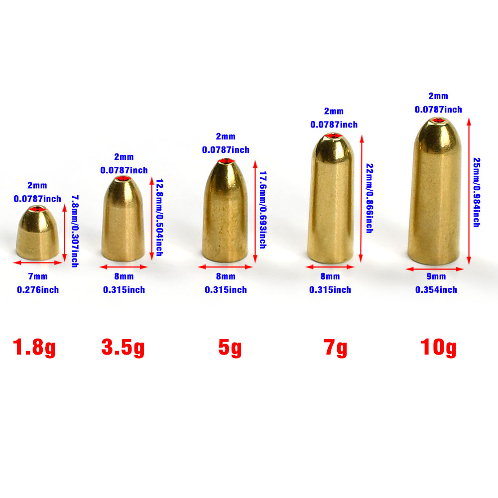 15Pcs Multi-Weight Solid Brass - Tungsten Sinkers ulasan dan harga