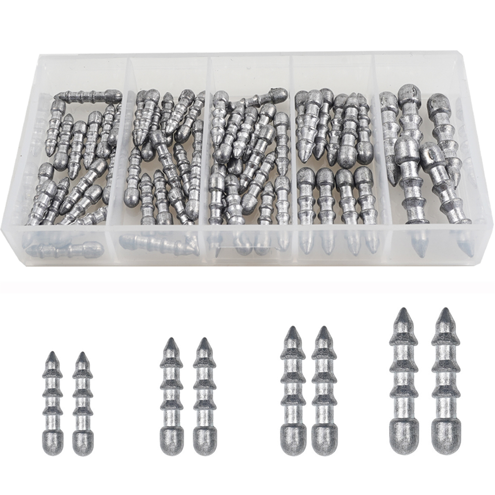 60PCS Nail weights Worm Fishin - Tungsten Sinkers ulasan dan harga
