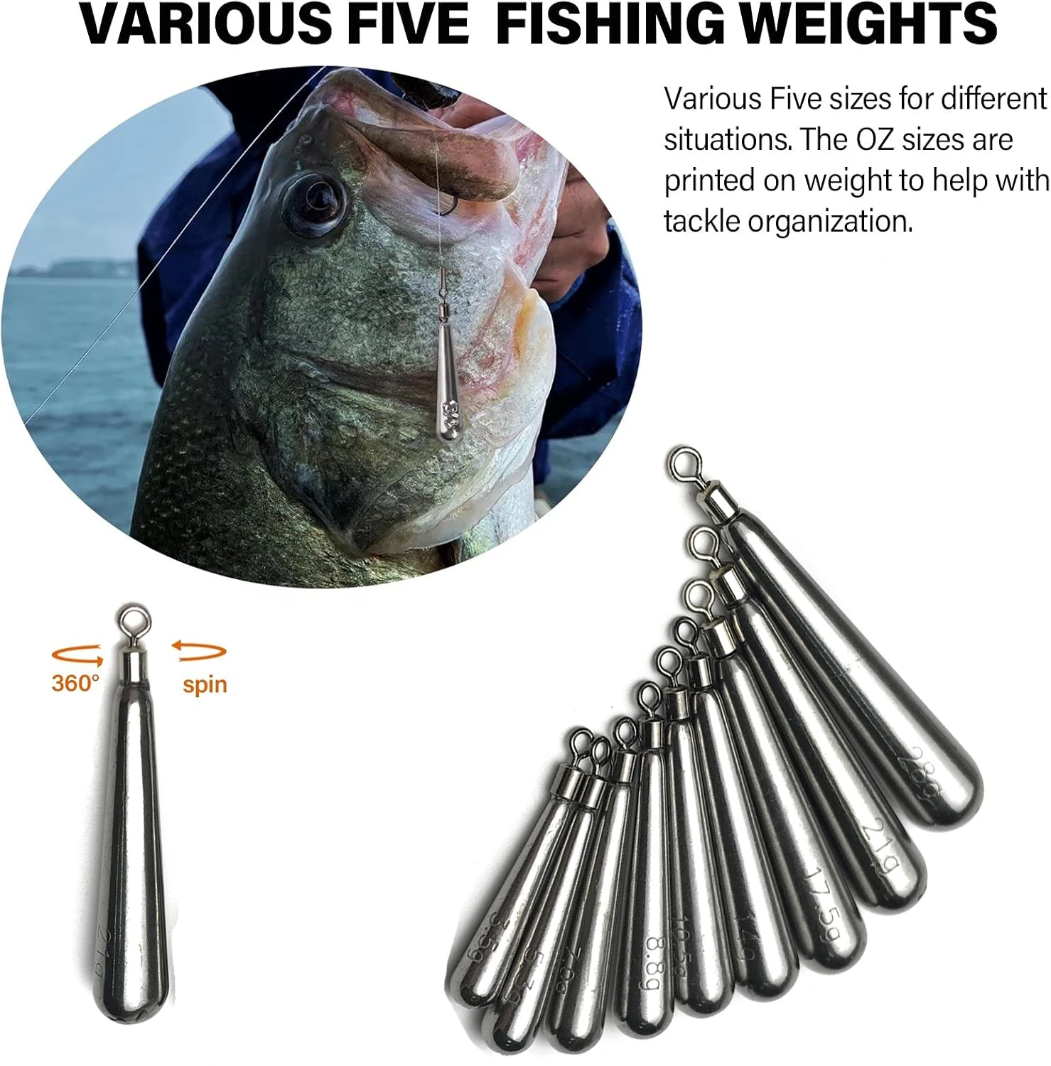 Solid Fishing Sinker eight 3.5 - Tungsten Sinkers ulasan dan harga