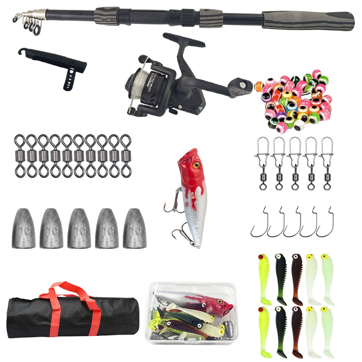 Portable Telescopic Fishing Ro - Fishing Equipment Organizer ulasan dan harga